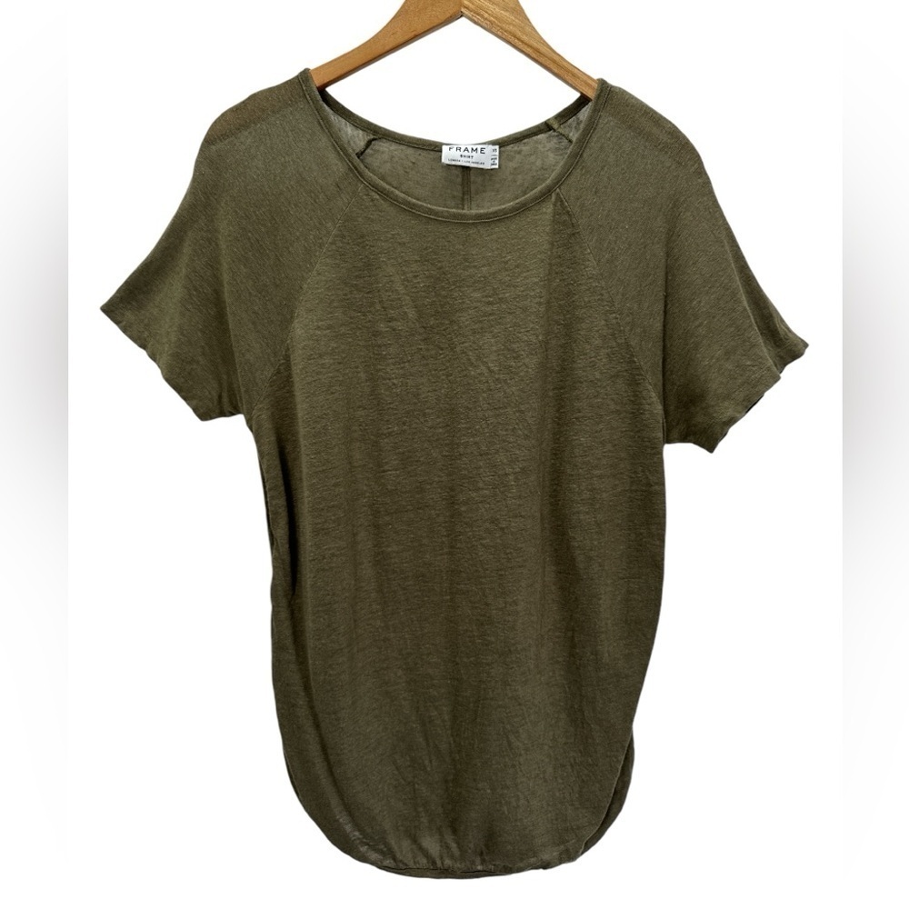 Frame Short Sleeve Tee Shirt Moss Green